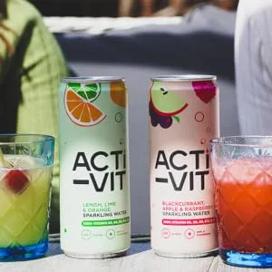 Acti-Vit Sparkling Flavoured Vitamin Water Cans with B Vitamins B5 B6 B9 B12 Vitamin C Vitamin D Zinc & Magnesium Zero Sugar 12x 330ml Blackcurrant Apple & Raspberry Flavour Blackcurrant Apple & Raspberry - natural vitamin water