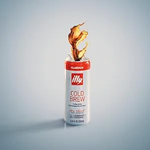 illy Cold Brew Coffee Ready to Drink Can Iced Coffee No Added Sugar Classico 250ml x 12 Black (Classico) - classico cold brew