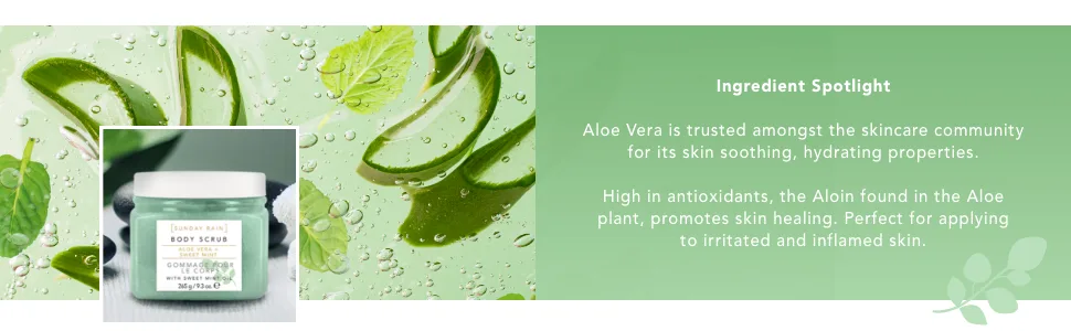 Sunday Rain Aloe Vera & Mint Bubble Bath Rich & Foaming Vegan & Cruelty-Free 450ml - ? Ingredient Spotlight