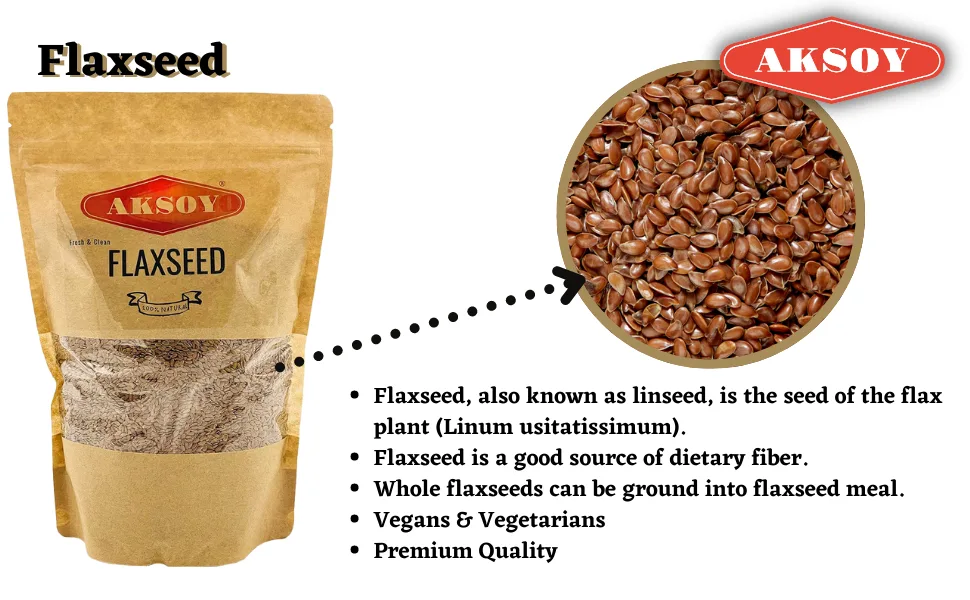 Aksoy Brown Whole Flaxseed (Linseed) 1250gr || Batch Tested Raw Non GMO Sproutable Keto Friendly 1250.0 grams - Flaxseed also known as linseed
