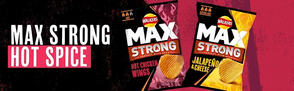 Max Strong Nuts Chil&Lime 175g Single - Walkers max crisps strong crisps double crunch crisps