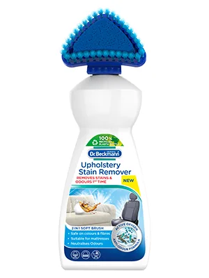 Dr. Beckmann Upholstery Stain Remover | Removes Even Stubborn Stains and odours from Sofas car Seats etc. | Incl. applicator Brush | 400 ml - Upholstery