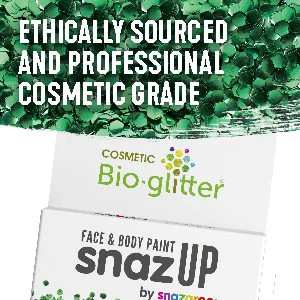 Snazaroo Bio Glitter Kit Face and Body Paint Biodegradable Gliter Violet Colour 5g + Fixer - Pack of glitter