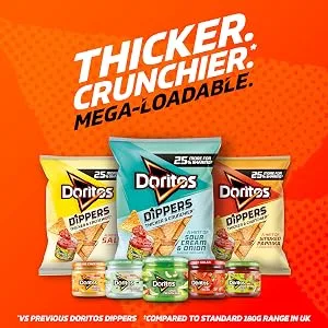 Doritos Sour Cream & Chive Dip 280g - doritos dips sharing sour cream paprika salt guacamole cheese salsa hot mild thicker crisps snacks