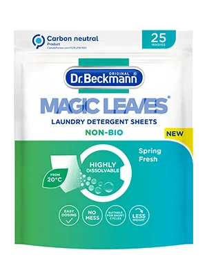 Dr. Beckmann MAGIC LEAVES Laundry Detergent Sheets NON-BIO | 25 Sheets 25 Count (Pack of 1) Laundry Detergent Sheets - product information 2