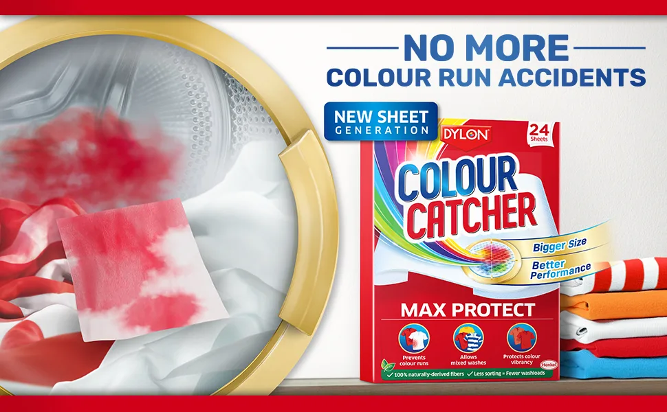 Colour Catcher Max Protect Laundry Sheets Helps to Prevent Colour Run and Protects Brightness 120 Sheets - new sheet generation