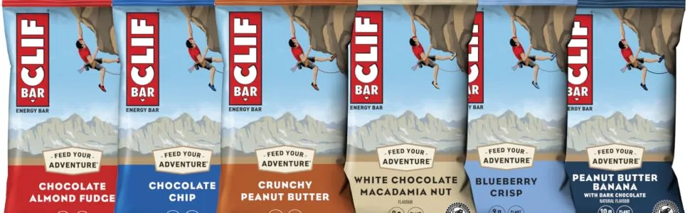 CLIF Bar ENERGY BAR | Nutritional Bar | Source of Plant Based Protein | Vitamins B12 and B6 |Crunchy Peanut Butter | 12 bars x 68g - Clif Bars