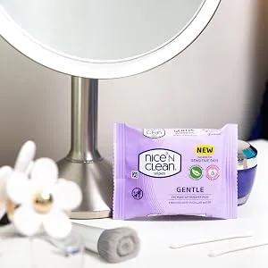 Nice 'N CLEAN Make Up Remover Pads with Micellar Water Leaving Skin Fresh and Clean Suitable for Sensitive Skin Biodegradable Plastic Free Face Wipes 30 x Pads - nice n clean gentle wipes