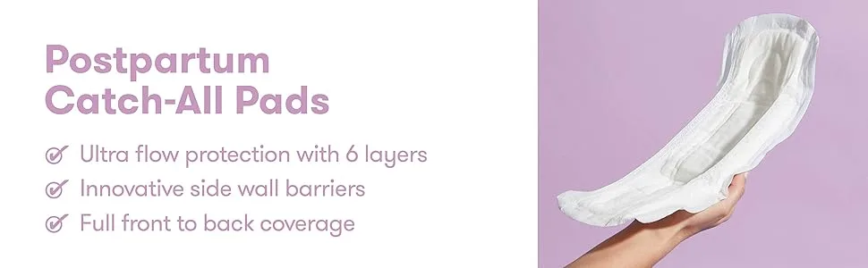 Frida Mom Postpartum Maternity Catch-All Pads for Maximum Absorbency - 18 ct - Postpartum Catch-All Pads