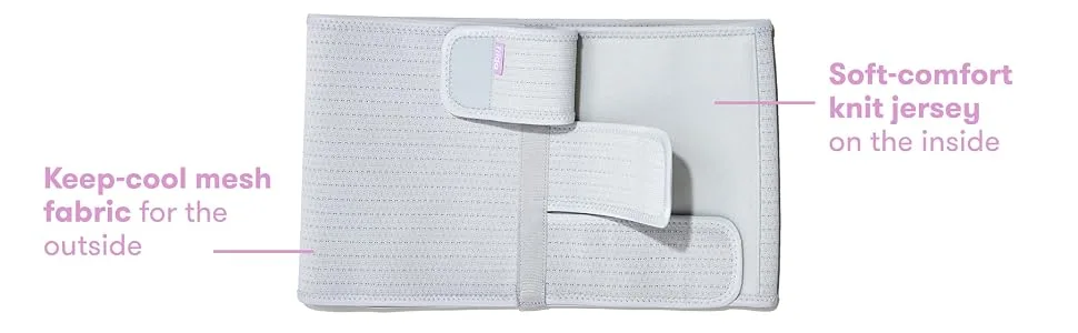 Frida Mom Postpartum Abdominal Support Binder Vaginal Delivery & C-Section Recovery 9" High Adjustable Compression Wrap - keep cool mesh
