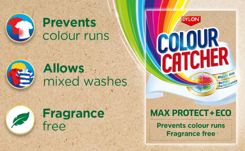 Colour Catcher Max Protect + Eco Laundry Sheets Helps to Prevent Colour Run and Protects Brightness 16 Sheets - eco Benefits