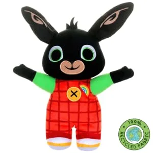 Bing Peek-A-Boo Talking Teddy Bear. Cute Interactive Rabbit Sensory Toy for 10 Months+. Colourful Listen & Learn. Sits 28cm Tall Toys. - rainybow eco