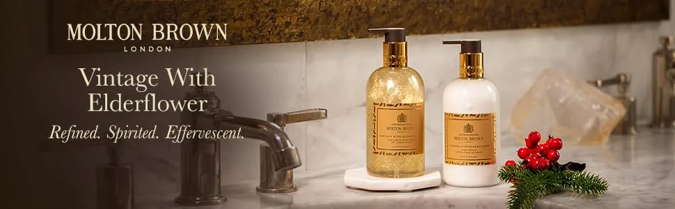 Molton Brown Vintage With Elderflower Fine Liquid Hand Wash 300ml New Version - molton brown vintage with elderflower scented products skincare skin care sets women men pamper