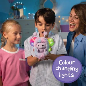 Curlimals Flutter Wonders Bella Bear Teddy Bear Interactive Cute Plush Butterfly with 100+ Sounds Movements & Lights. Age 3+ - Colour Changing Lights