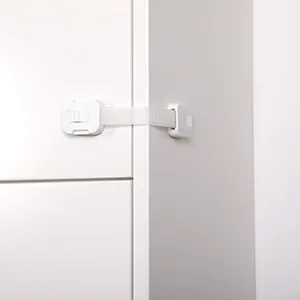 Dreambaby Cupboard Locks for Children Child Locks for Kitchen Cupboards Swivel Adjustable Strap Latches Self Adhesive Cabinet Strap Locks No Tools Needed Baby Proofing Your Kitchen (2pk) - baby proof cupboard locks
