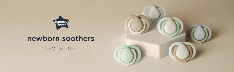 Tommee Tippee Newborn Soothers 0-2 months Matte Texture Reusable Steriliser Pod 6 units - newborn soothers