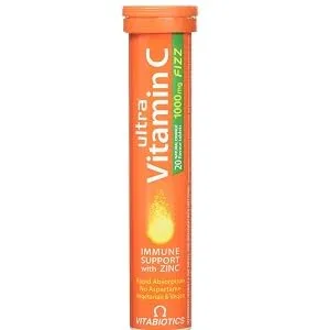 Vitabiotics Ultra Vitamin C Effervescent with Zinc - 20 Tablets - product information 1