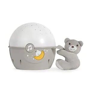 Chicco Next2Stars Baby Night Light Neutral | Star Light Projector for Cots and Cribs Sound Sensor 3 Light Effects and Music Beige - Chicco Next2Stars Night Light