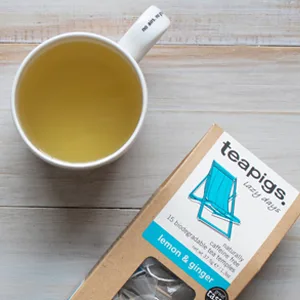 Teapigs Lemon and Ginger 15 Biodegradable Tea Bags 37.5 g 107569926 15 Count (Pack of 1) - lemon and ginger tea, teapigs lemon and ginger tea, teas for colds, teas for winter, herbal tea