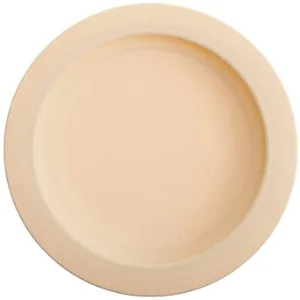 Sammons Preston Durable Plate Foldable Travel Plate with Inner Edger for Spill Prevention Eating Support for Children Adults Elderly and Disabled 9 Inch Cream Colour - product information 1