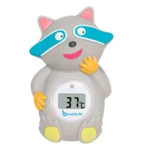Badabulle Racoon Baby Bath Thermometer bath and room thermometer Grey Racoon Raccoon - product information 1