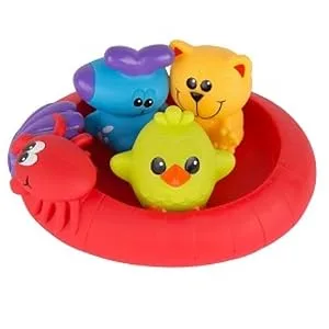 Playgro Bath Toy 3 Floating Friends - Waterproof/Dirt-Free Bath toy swimming - njik