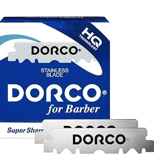 100 DORCO Single Edge Razor Blades (half blades) + 20x The Shave Factory Styptic Matches - dorco