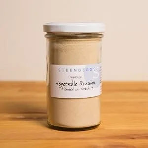 Steenbergs Organic Vegetable Bouillon - Large Jar - 180g - vegetable, bouillon, organic, no palm oil, palm oil free, vegan