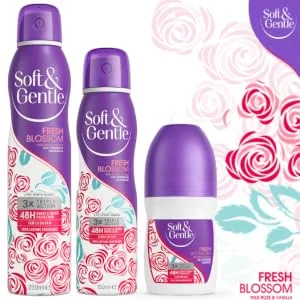 Soft & Gentle Fresh Blossom Anti-Perspirant Roll On Deodorant 50ml Fresh Blossom 50.00 ml (Pack of 1) 1 - Fresh Blossom Range