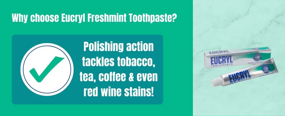 Eucryl Smokers Toothpaste Freshmint 50ml Mint 50 ml (Pack of 1) - Eucryl