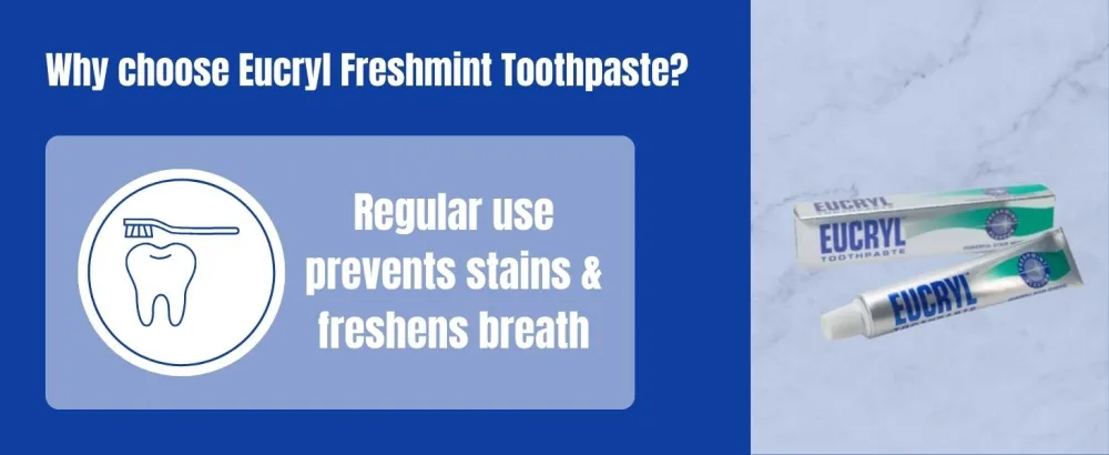 Eucryl Smokers Toothpaste Freshmint 50ml Mint 50 ml (Pack of 1) - Eucryl