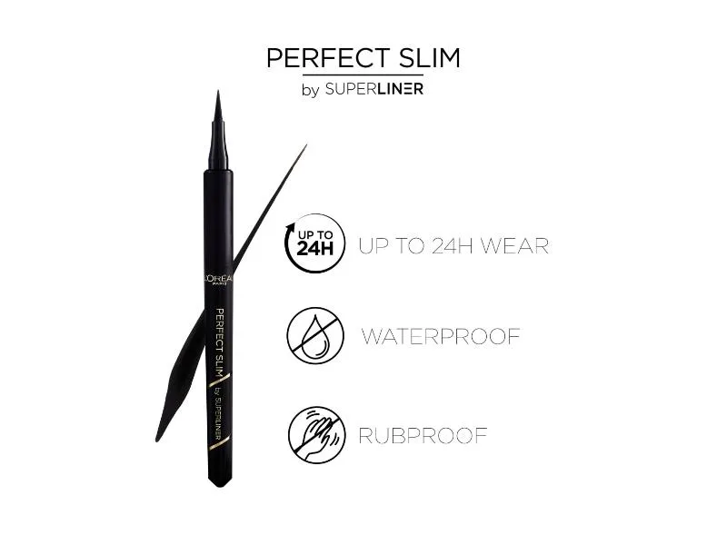 L'Oreal Paris Perfect Slim Liquid Eyeliner Superliner Smudge-Proof Water-Resistant Intense Matte Colour Brown Black - perfect slim eyeliner