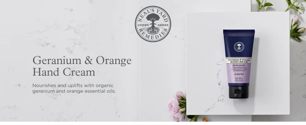 Neal's Yard Remedies Geranium and Orange Hand Cream | Deeply Nourishing Keep Hands Soft | 50ml 50 ml (Pack of 1) - product information 1
