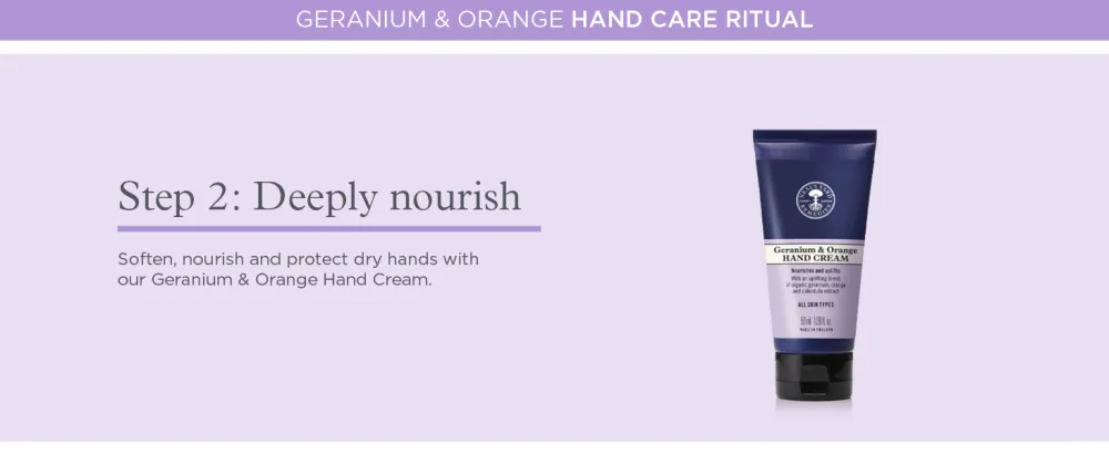 Neal's Yard Remedies Geranium and Orange Hand Cream | Deeply Nourishing Keep Hands Soft | 50ml 50 ml (Pack of 1) - product information 6