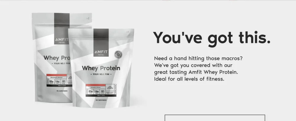 Amazon Brand - Amfit Nutrition Whey Protein Powder Strawberry Flavour 75 Servings 2.27 kg (Pack of 1) - product information 2