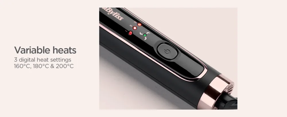 BaByliss Curl Styler Luxe - Variable heats 3 heats settings 160°C, 180°C and 200°C