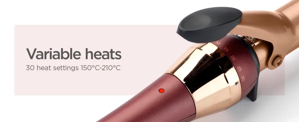 BaByliss Berry Crush Tong Curling Tong 25mm Quartz-ceramic barrel Bouncy lasting Curls Bronze - variable heats