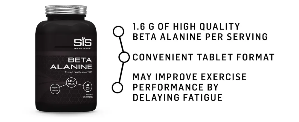 Science In Sport Beta Alanine Tablets Pre-workout Supplement with Naturally Occuring Amino Acid Supports Athletic Performance 90 Tablets (45 Day Supply) - product information 2