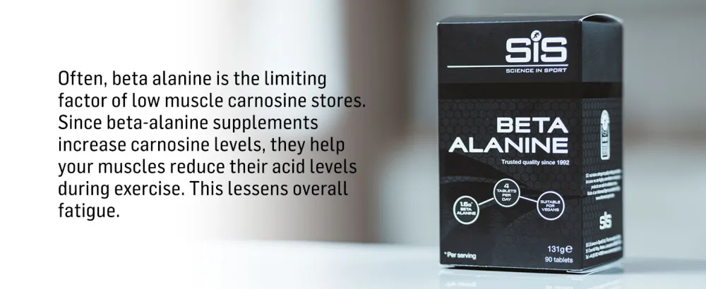 Science In Sport Beta Alanine Tablets Pre-workout Supplement with Naturally Occuring Amino Acid Supports Athletic Performance 90 Tablets (45 Day Supply) - product information 3