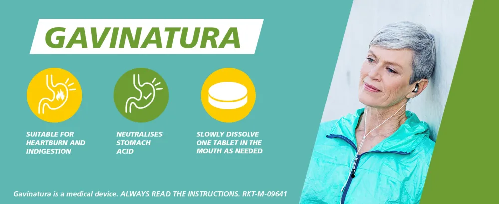 GaviNatura 100% Natural 14 Tablets Heartburn and Indigestion Relief Works in Minutes Suitable for Pregnancy - Gavinatura