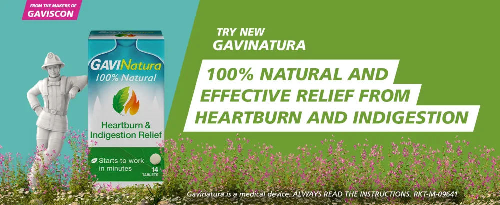 GaviNatura 100% Natural 14 Tablets Heartburn and Indigestion Relief Works in Minutes Suitable for Pregnancy - Gavinatura