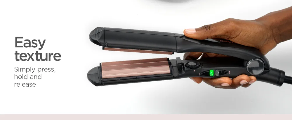 BaByliss The Crimper Black Gold - easy instant texture
