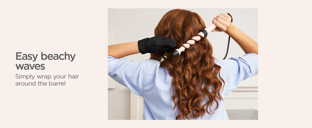 BaByliss Curl & Wave Trio Styler Multi-styler Hair waver Beachy waves Loose waves pink 3 in 1 curling wand Single - beach waves