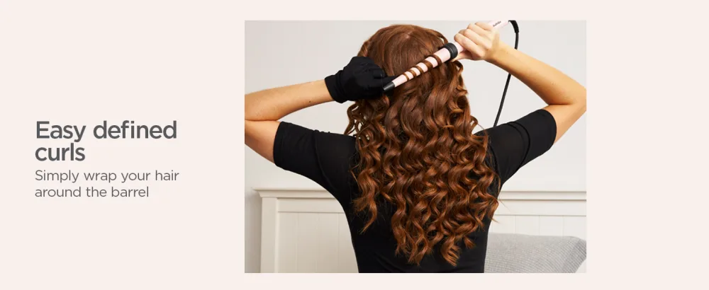 BaByliss Curl & Wave Trio Styler Multi-styler Hair waver Beachy waves Loose waves pink 3 in 1 curling wand Single - conical curls