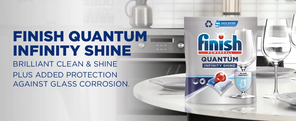 Finish Quantum Infinity Shine Dishwasher Tablets Bulk | Scent : REGULAR | Size : 120 Dishwasher Tabs | For Sparkling Clean 120 Tablets - dishwasher tablets