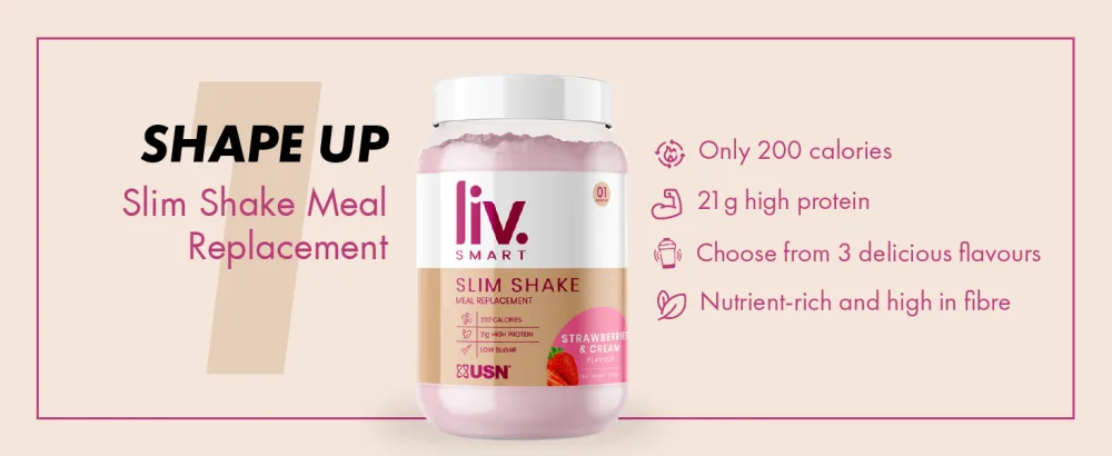 USN Meal Replacement Shake Strawberry 550 g (Pack of 1) Strawberries & Cream - Carousel image 1