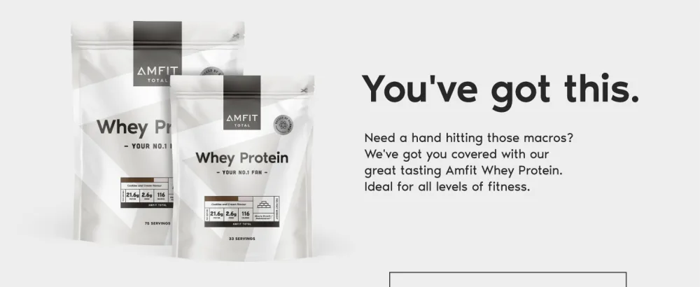 Amazon Brand - Amfit Nutrition Whey Protein Powder Cookies & Cream New Flavour 33 Servings 1 kg (Pack of 1) - product information 2