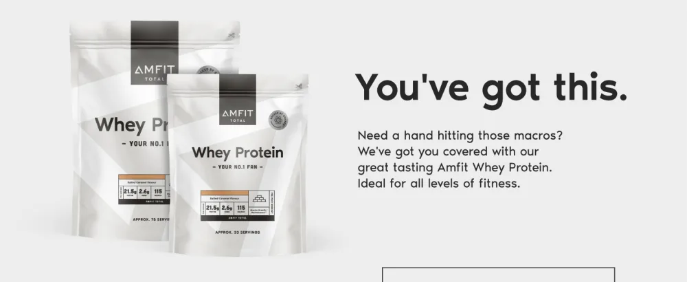 Amazon Brand - Amfit Nutrition Whey Protein Powder Salted Caramel New Flavour 33 Servings 1 kg (Pack of 1) - product information 2