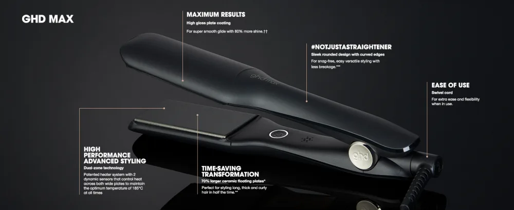 ghd Max Professional Hair Straightener Black One Size - product information 6