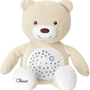 Chicco First Dreams Teddy Bear with Night Light Neutral | Projects Stars Lighting Effects Relaxing Music Calming for Baby - product information 1